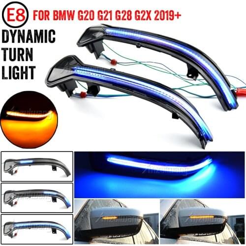 2x For BMW 3er G20 G21 G28 G2x 2019 2020 LED Dynamic Blinker Sequential Indicator Turn Signal Light Side Rear View Mirror Lamp