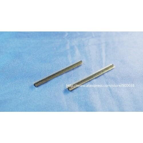 5 pcs 2x50 P 100 Pin 1.0 mm Pin Header male single row Straight PCB 180 DIP Through Hole Insulator height 1.00mm Rohs Lead Free