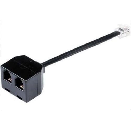 5pcs Free Shipping Headset Buddy Training Adapter Twin RJ10/RJ9 Sockets Telephone Training Adapter Y Splitter for Corded Handset