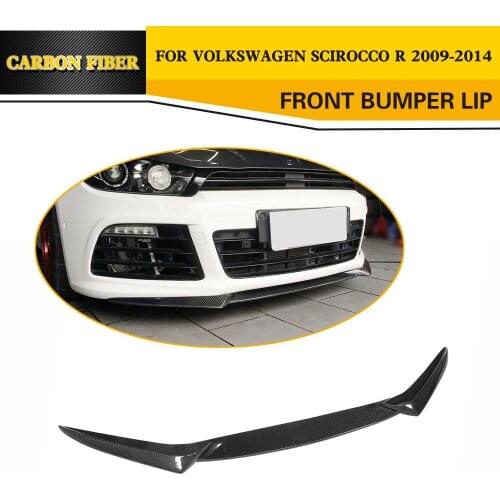 Car Styling Carbon fiber Car Racing Front Lip Splitters for VW Scirocco R bumper 2009-2015