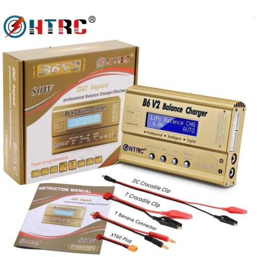 HTRC Imax b6 v2 Balance Charger 80W Professional For LiHV LiIonLiFe NiCd NiMH PB Battery LiPo Charger Digital Discharger