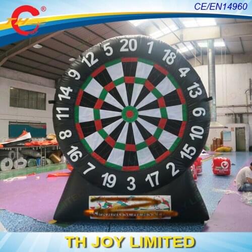 Free air shipping to door!Funny 3m inflatable mega dart board target games for kids,inflatable football soccer dart board games