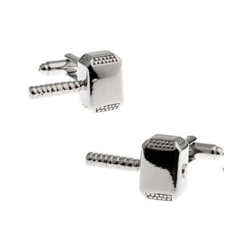 C-MAN Luxury shirt Silvery hammer cufflink for mens Brand cuff buttons cuff links High Quality abotoaduras Jewelry