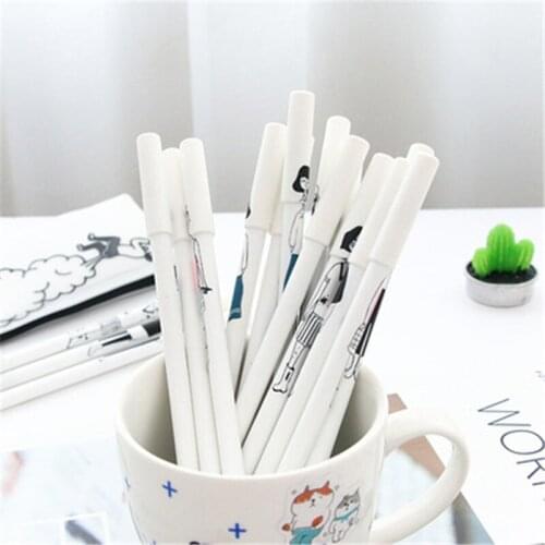 DL Creative personality lovers pen students stationery stationery examination with a black pen 0.5mm Exquisite office supplies