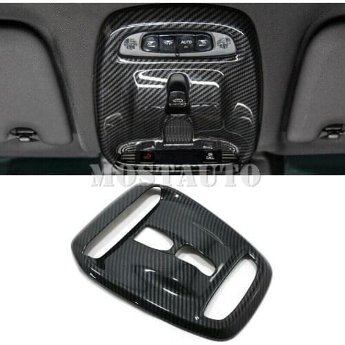 For Volvo XC40 2018-2020 ABS Carbon Fiber Interior Front Reading Light Cover Trim 1pcs Car Accessories Interior Car Decor