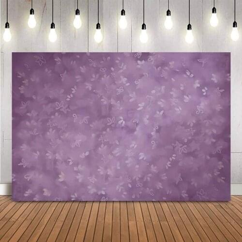 Purple floral backdrop for photography studio newborn kids portrait photo booth background studio photocall spring flowers props