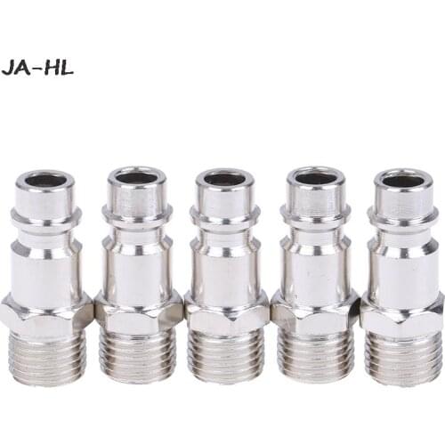 Hot Sale 5pcs 33*11mm 1/4" Copper Iron Euro Air Line Hose Fitting Quick Release Air Compressor Connector Wholesale