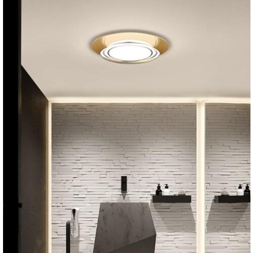 JMZM Modern LED Ceiling Lamp Round Simple Ceiling Light For Bedroom Living room Balcony Aisle Kitchen Indoor Black Golden Light