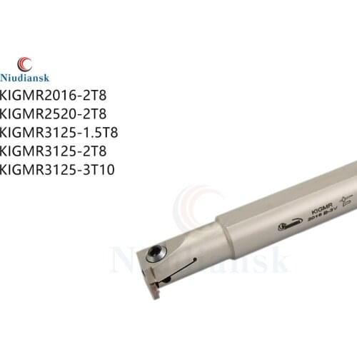 KIGMR2016-2T8 KIGMR2520-2T8 Grooving Tool Holder KIGMR3125-1.5T8 KIGMR3125-2T8 3125-3T10 Inner Hole Slotting Tool CNC Lathe Tool