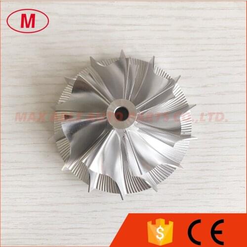 T04S 409535-0007 7+7blade 57.10/76.07mm High performance turbo aluminum 2618/milling/billet compressor wheel for Cosworth RS500