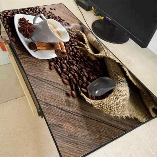 XGZ Personalized Cool Fashion Coffee Pattern Large Locking' Edge Mousepad Gaming Keyboard Mat Size for 300*600mm Or 400*900*3mm