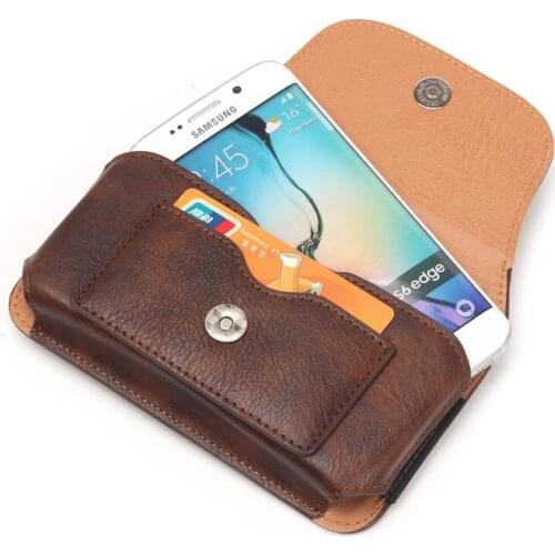 Leather Pouch Case Phone Bag for Samsung Galaxy S10E/S9/S8/S7/S6/S5 Outdoor Carry Bag Loop Belt Holster Cover