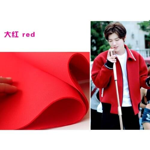 Red Interlayer Spacer Fabric Spandex Fabric Knitted Fabric Skirt Jacket Suits Outfit 60" Wide Sold By The Yard