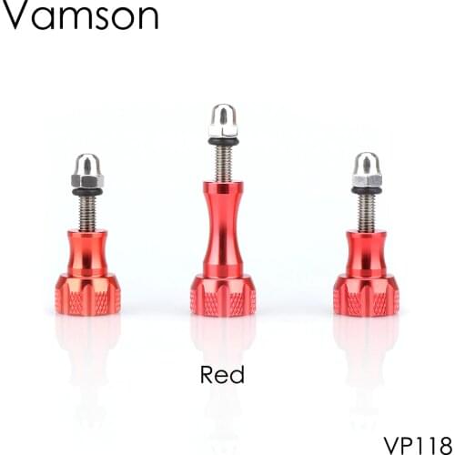 Vamson for GoPro Hero 7 6 5 for Eken h9 Nut Thumb Screw Aluminum Alloy Mount for DJI OSMO for Xiaomi Yi Lite 4K Accessory VP118