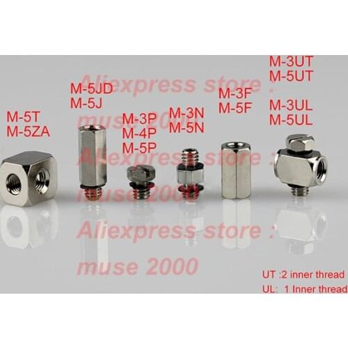 M3 M5 N/F/J/JD/B/T/ZA/UT/TL Tee 4 hole Elbow Equal male female thread Pneumatic joint gas tube pipeconnector Air Fitting bushing