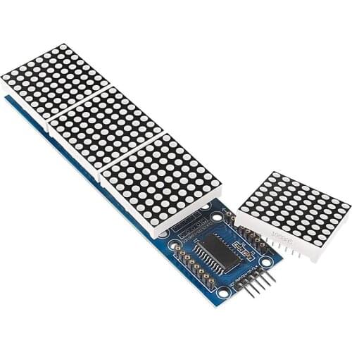 MAX7219 Dot Matrix Module Red Light for Arduino Microcontroller Raspberry Pi 4 in 1 Display with 5pin Dupont Line