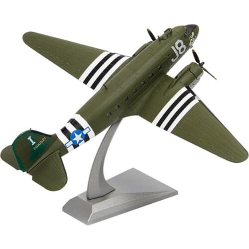 C47 Military Transport Aircraft Simulation Model 19.5cm Length 1:100 Scale for Ornaments Collection or Airshow