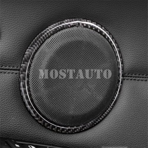 For BMW X1 E84 Carbon Fiber Inner Car Door Speaker Trim Cover 2010-2015 2pcs Car Accessories Interior Car Decor Car Trim