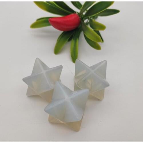 Natural opal Quartz crystal Stone Merkaba Healing natural stones and minerals