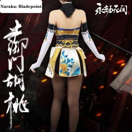 2021 New Game Naraka: Bladepoint Onmyoji Hutao Cosplay Costumes Halloween Loli Lolita Dress Girl Stockings Gloves Accessories