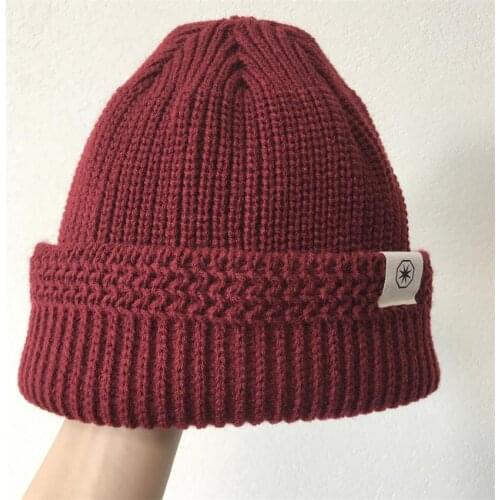 Solid Retro Beanies Knit Short Watch Hat Cuffed Warm Winter Hats For Men Women Acrylic Skull Caps Hip Hop Casual Ski Skullies