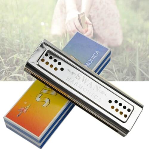 Professional Swan 24 Holes Key Of C&G Double-sides Tremolo Harmonica