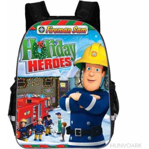 11/13/16 inch Hero Fireman Sam Backpack Cartoon Schoolbags Girls Boys Children School Bags Primary Toddler Mochila Infanti