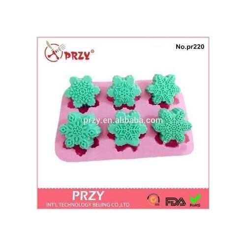 Soap Mold Silicone Cake Pan Chocolate Soap Cookie Biscuit Mold Wholesales 46 Hole Snow Flower Pudding Jelly Candy Ice Moulds