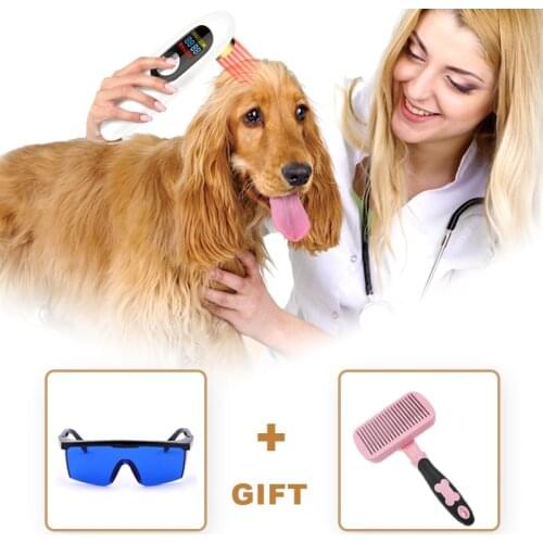 LASTEK 650/808nm cold Laser Therapy Device Pain Relief with free goggles and pet Hair Removal brush for pets ,dogs ,cats