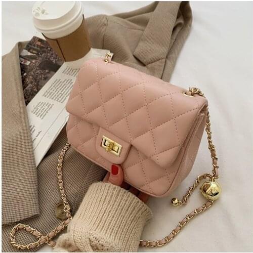 Pink INS Half Moon Bags Soft Leather Luxury Designer Brand Solid Chain Crossbody Bags Black/White Lady Bags For Women