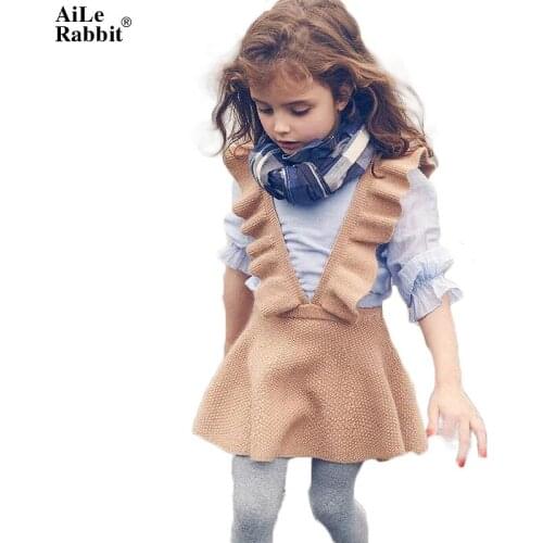 2018 Promotion Vestidos Mujer Aile Rabbit Autumn Girls Dress Girl Clothing Knit Sweater Kids For Robe Fille Beautiful Vestidos