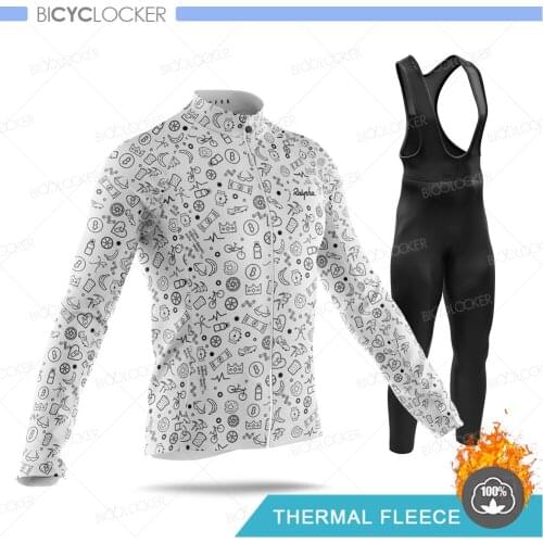 Winter Cycling Clothing Man Bicycle Jersey Set Thermal Fleece Long Sleeve Jacket Suit Uniform Maillot Ciclismo Hombre