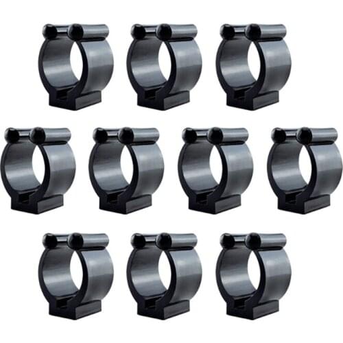 10pcs Fishing Rod Holder Clips Nylon Pool Cue Fish Poles Wall Mounted Storage Rack Fishing Accessories