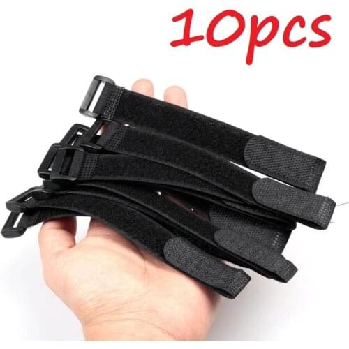 10pcs Fishing Rod Tie Holder Strap Reusable Suspenders Fastener Hook Loop Cable Cord Ties Belt Fishing Tackle Supplies