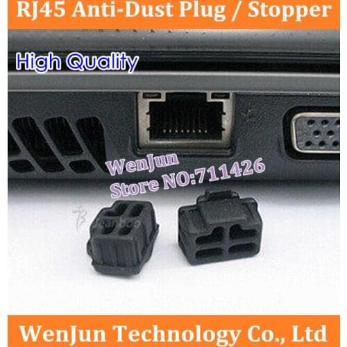 1000pcs ~2000pcs new Black Silicon RJ45 dust plug for laptop/computer/Router High Quality