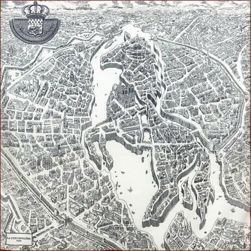 135cm Luxury Winter Silk sky city Women Horse City Manual Hand Rolled Shawls Warm Square Scarves Wraps Pashmina Bandana scarf