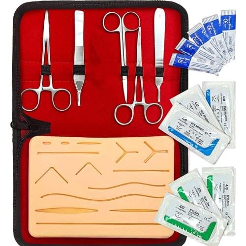 17 biodissection tools suture silicone thread laboratory equipment tools scissors tweezers handle