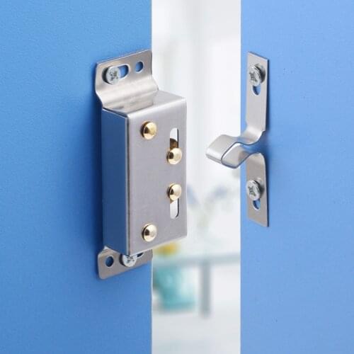 2pcs Stainless Steel Magnet Cabinet Catches Door Stop Closer Stoppers Buffer Damper For Wardrobe Hardware Furniture Fittings