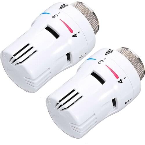 2pcs Thermostatic Head Heater Floor Heating Electric Valves Durable Convenient Radio Thermal Actuator