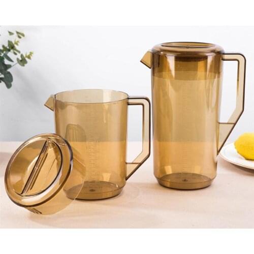 2000ML Large Capacity Beverage Storage Container Heat Resistant Cold Water Jug Plastic Juice Pitcher Household Teapot Kettle