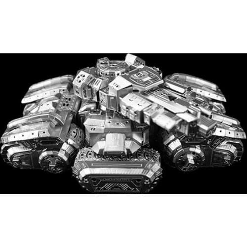 3D Metal skeleton assembly model Terran Siege Tank Steel color