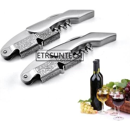 50pcs Multifunction Stainless Steel Wine Opener Portable Screw Corkscrew Bottle Opener Kitchen Bar Tools Accessories