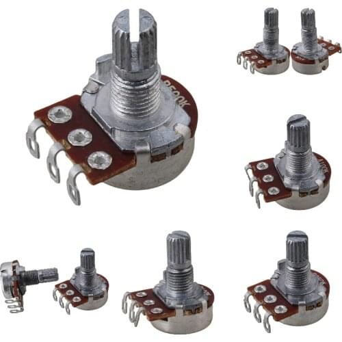 A500k Short Shaft 15mm Linear Pot Guitar Tone Potentiometer for Electric Guitar Set of 10