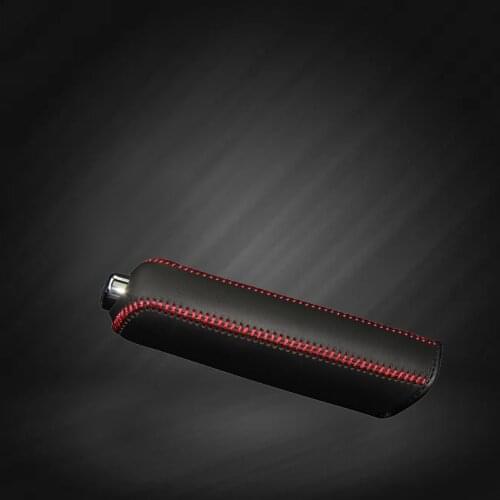 Car Hand Brake Covers Top Layer Leather Case for Skoda Rapid Handbrake Grips Genuine Cover Auto Handbrake