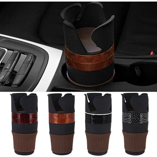 Car Cup Holder Expander Adapter, 2 in 1 Multifunctional 2 Cup Mount Extender Sturdy Cupholder with 360 Rotating Adjustable Base