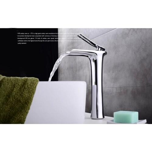 Free shipping polished chrome solid brass Bathroom Sink vessel Faucet mixer tap single hole New
