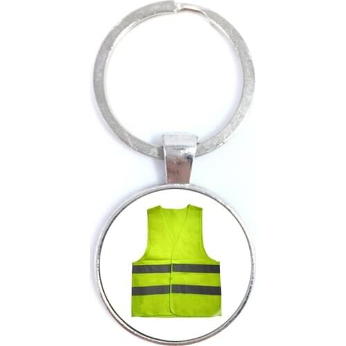 Creative Yellow Vest Keychain The Gilets Jaunes Protests Perfect Souvenir Idea Men Mouvement des gilets jaunes Keyring