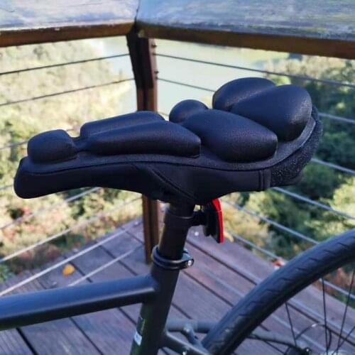 Black Bicycle Saddle 3D Soft Bike Seat Cover Comfortable Sponge Seat Cushion Cycling Saddle For MTB Mountain Bicycle Accessories