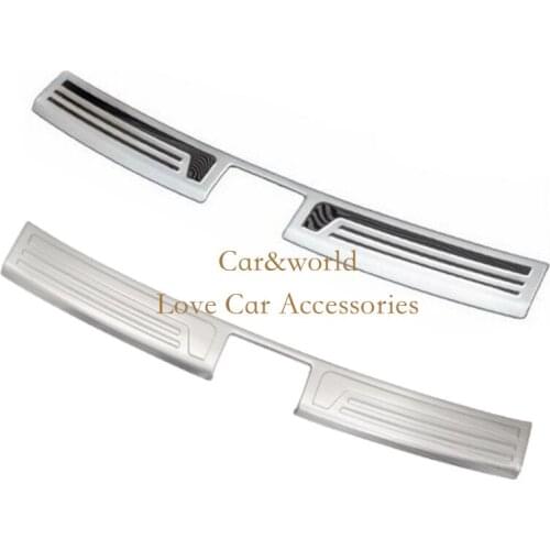 For 2010 2012 Hyundai ix35 2013 2014 2015 Rear Bumper Protector Tailgate Door Sill Guard Cover Stainless Steel Car Accessories