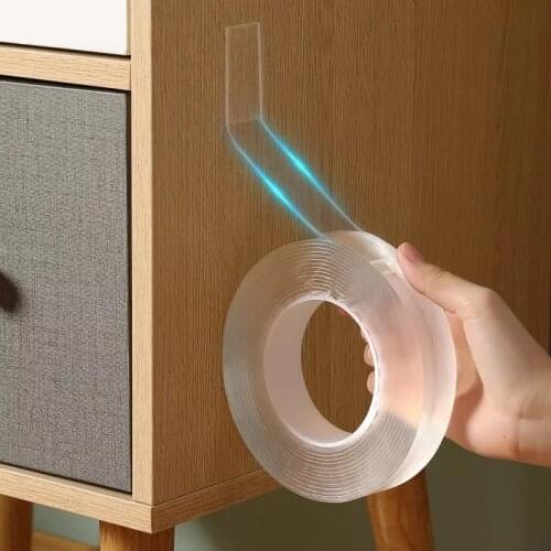 Hokerbat Strong Tape Double-sided Adhesive Nano Reusable Velcro Transparent Waterproof Tape Bathroom Kitchen Non-marking Glue
